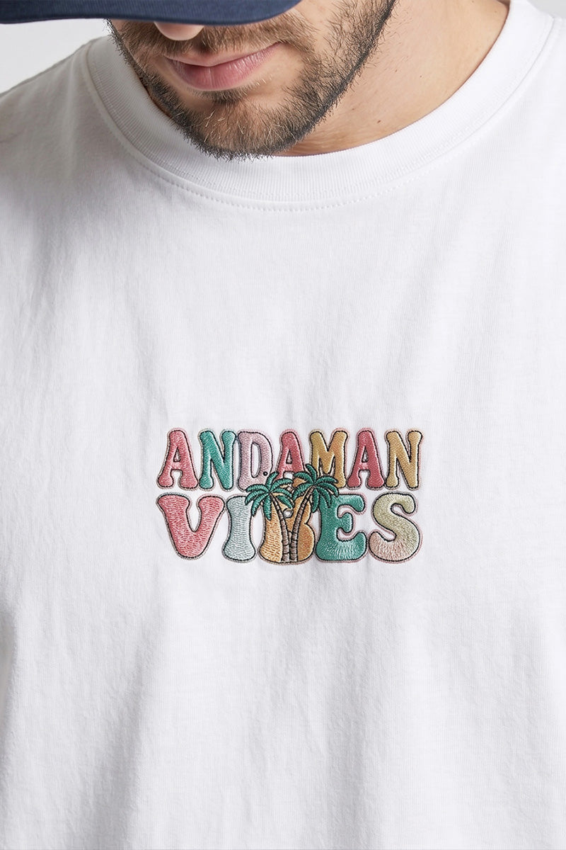 Andaman Vibes Sleeveless Oversized Tee – Island Edition