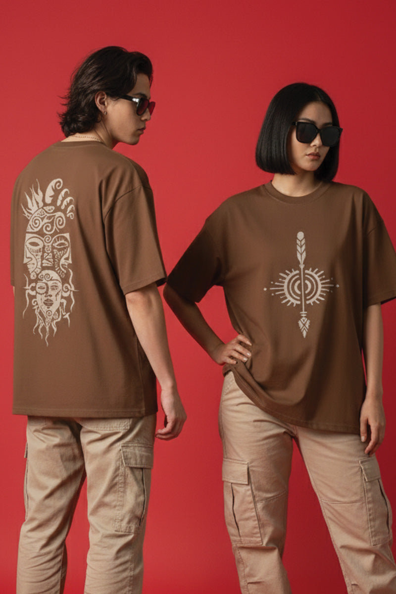 Tribal Spirit Oversized Graphic T-Shirt