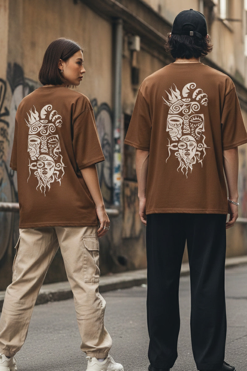 Tribal Spirit Oversized Graphic T-Shirt