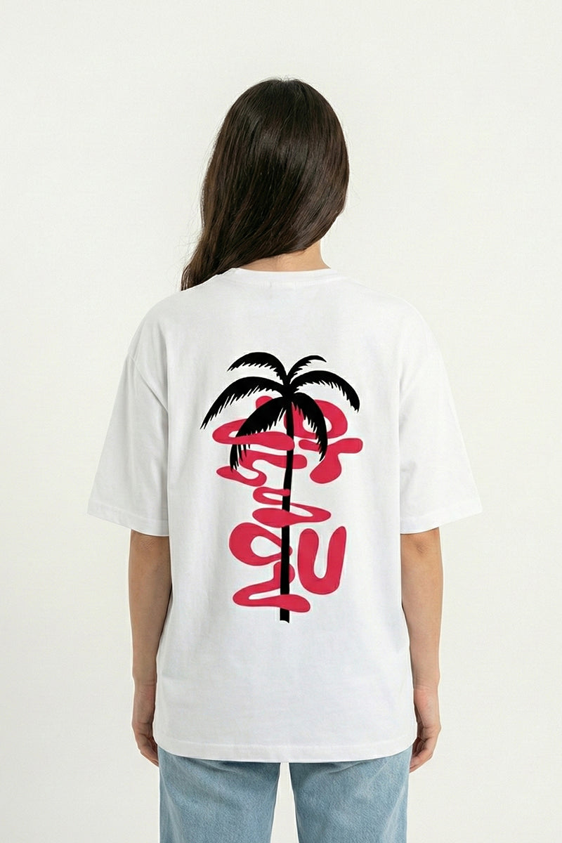 Lost Soul Oversized T-Shirt – Minimal Beach Aesthetic - styled photo