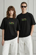 Island Vibes Oversized T-Shirt – Black Tropical Edition