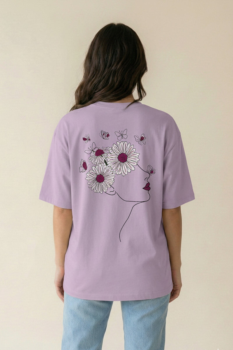 Floral Dream Oversized Tee - back view