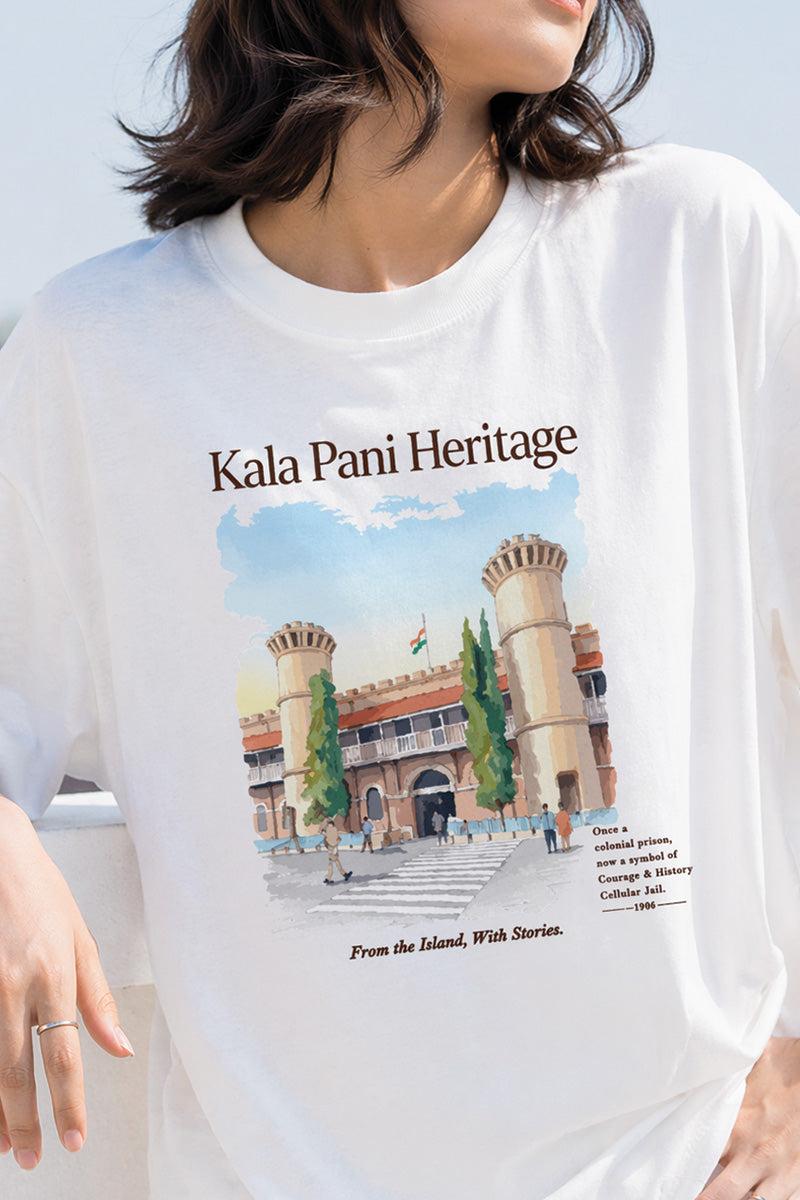Kala Pani Heritage Oversized T-Shirt – Port Blair Edition - back view