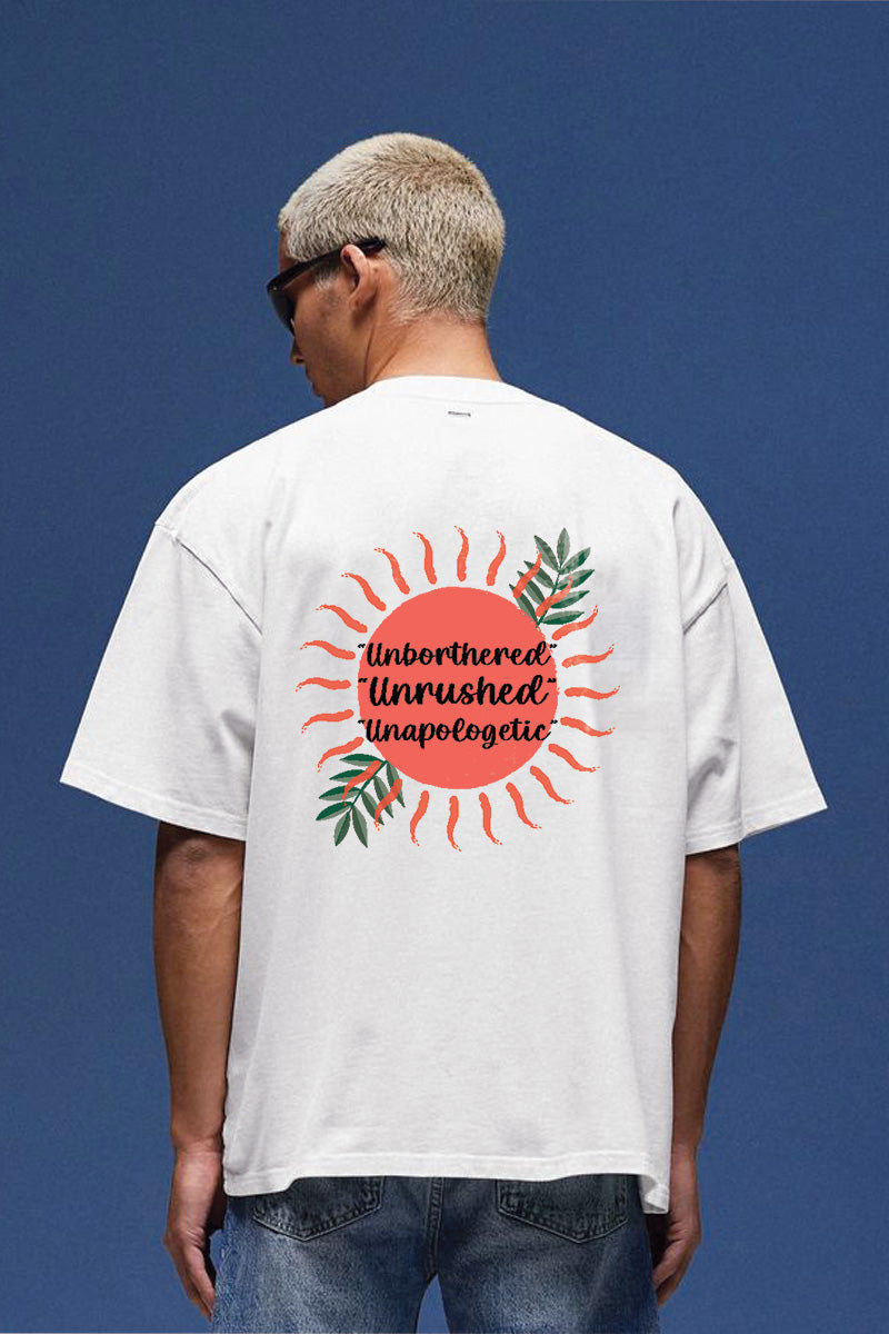 No Rush Oversized T-Shirt – Island State of Mind Edition - close-up detail