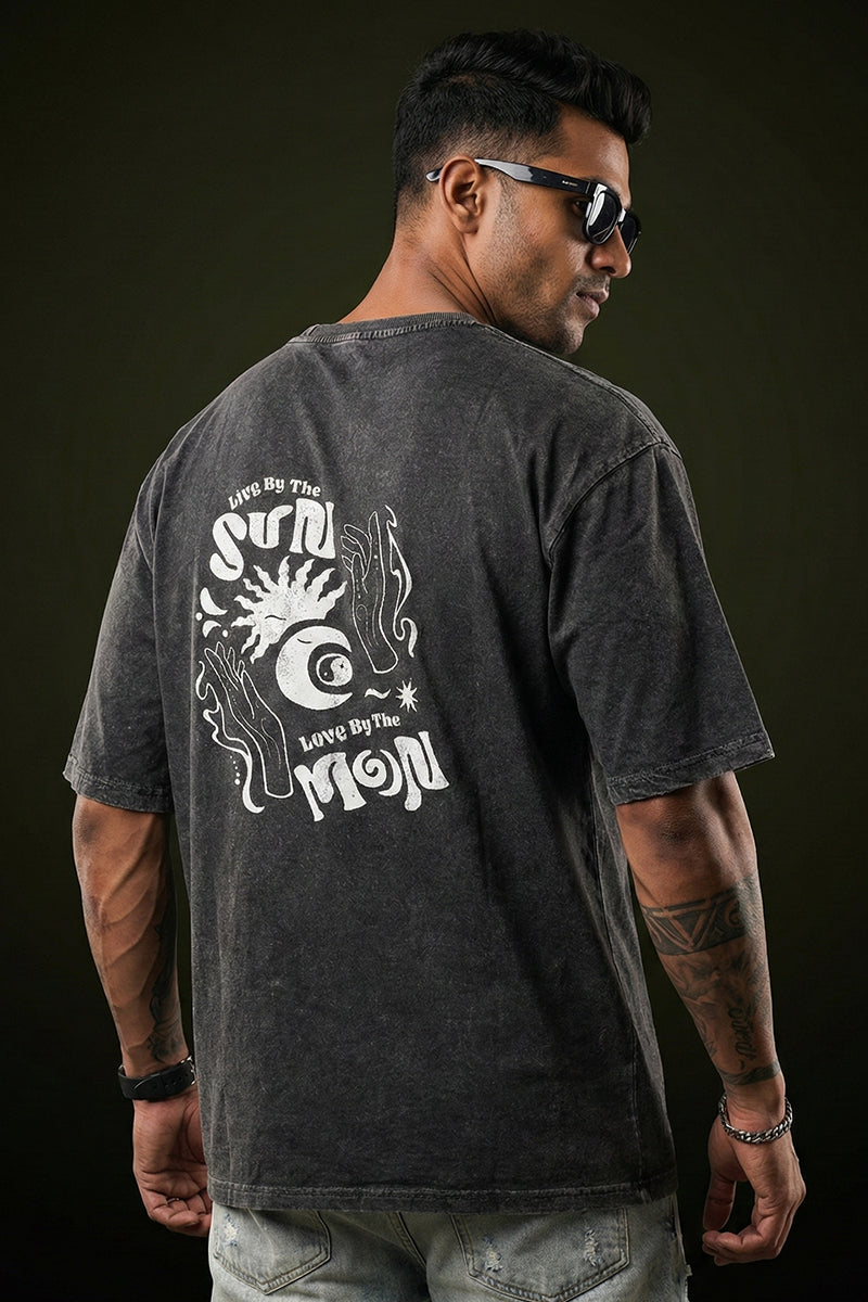 Sun & Moon Oversized Tee - front view