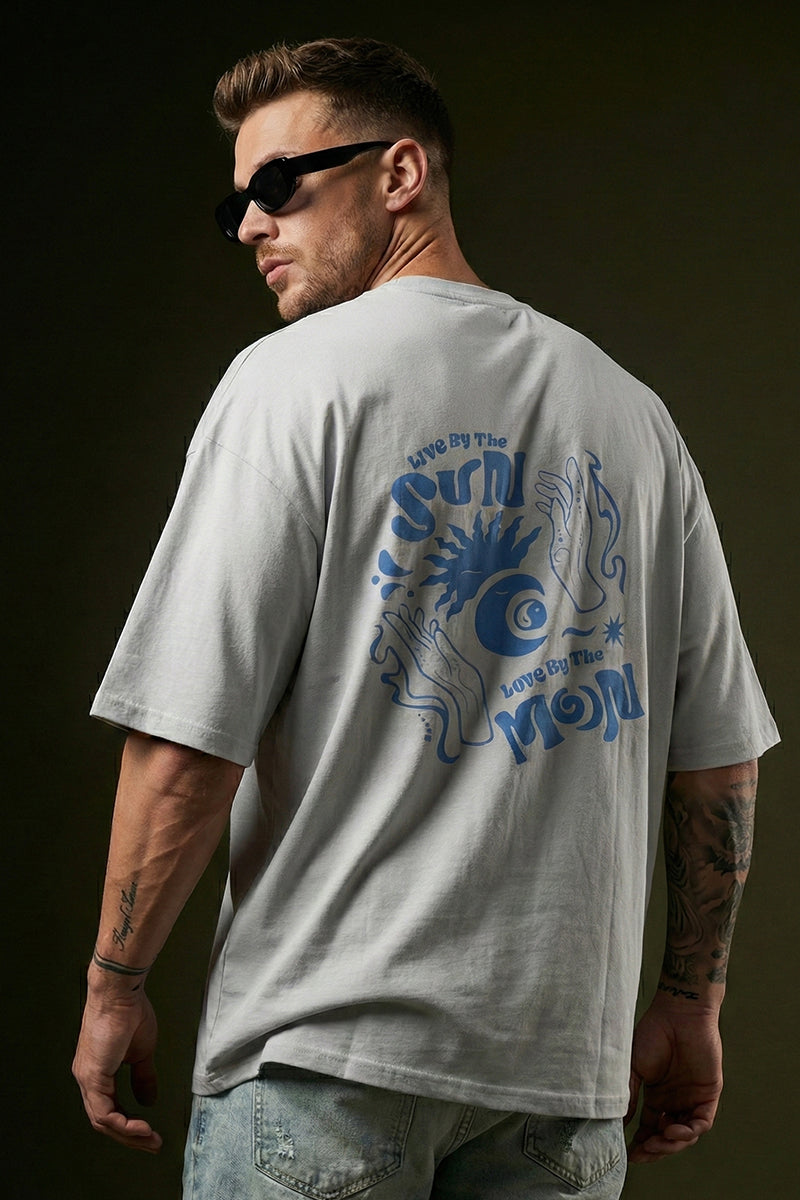 Sun & Moon Oversized Tee - front view