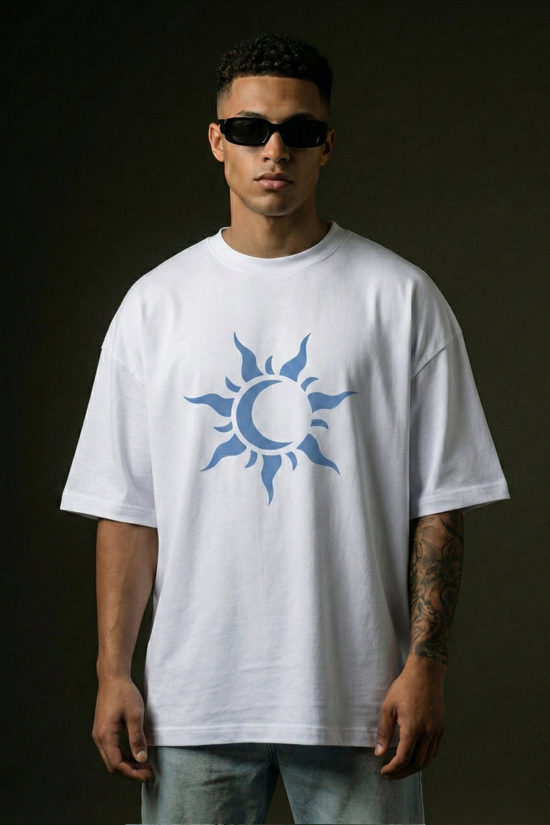 Sun & Moon Oversized Tee - styled photo