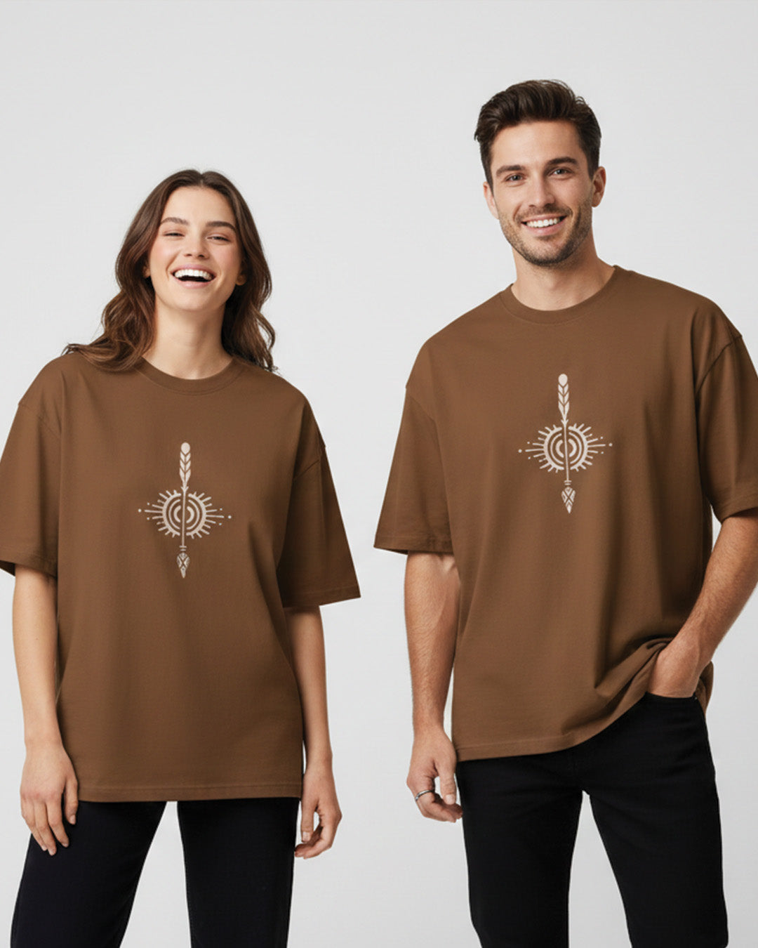 Tribal Spirit Oversized Graphic T-Shirt