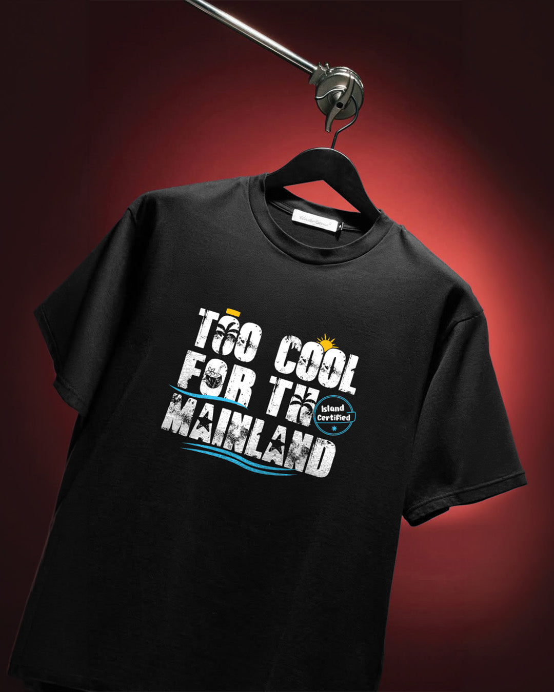 “Too Cool For Mainland” Oversized T-Shirt
