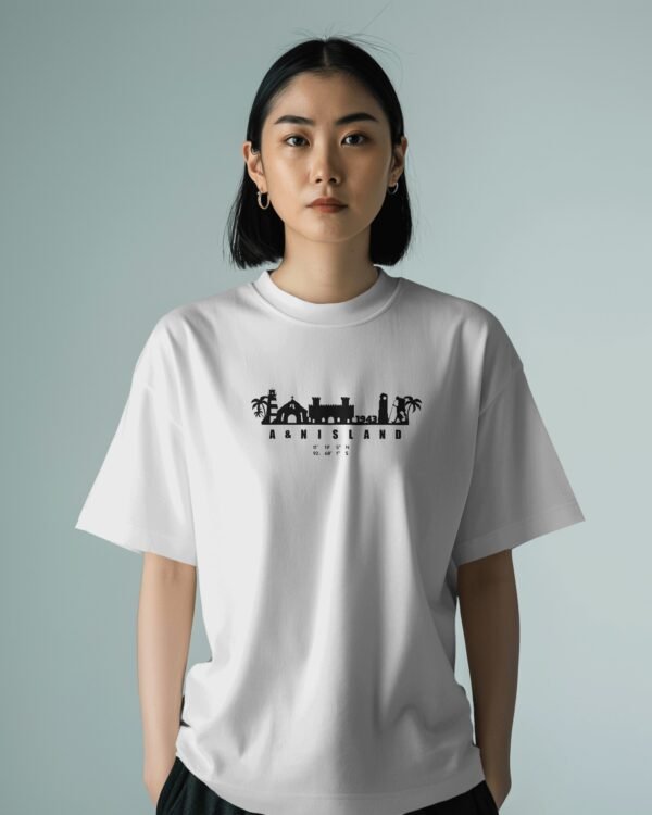 A&N Island White Oversized Cotton T-Shirt – Explore the Andaman Vibes! - Image 3