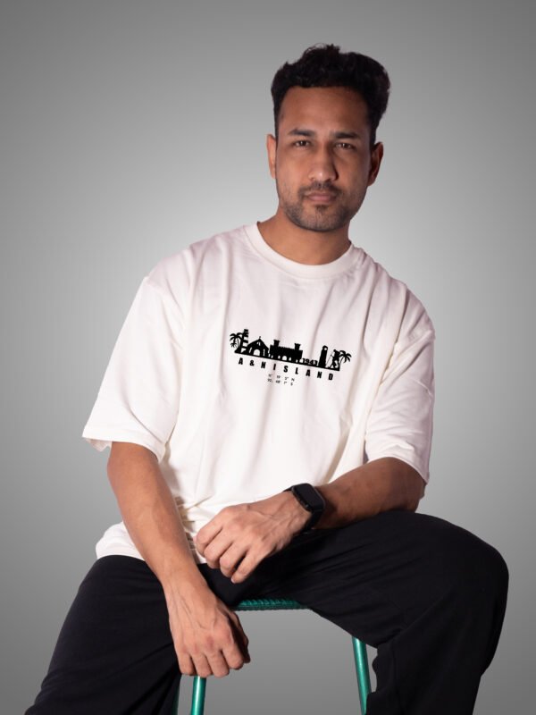 A&N Island White Oversized Cotton T-Shirt – Explore the Andaman Vibes! - Image 2