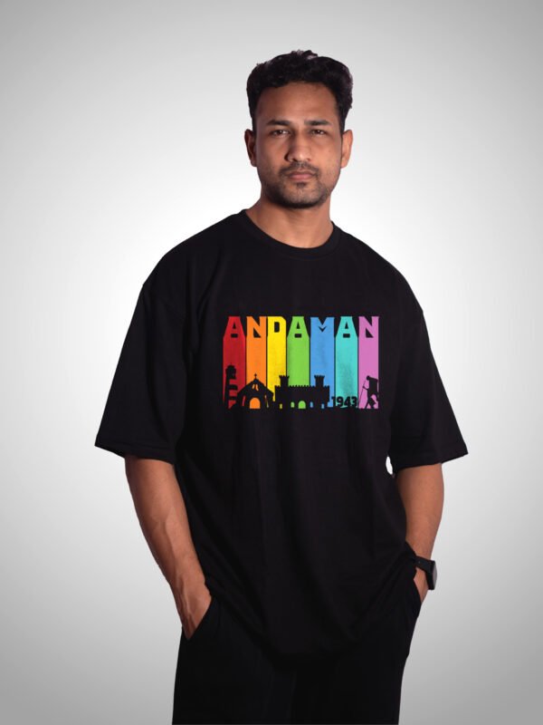 Andaman Adventure Black Oversized T-Shirt