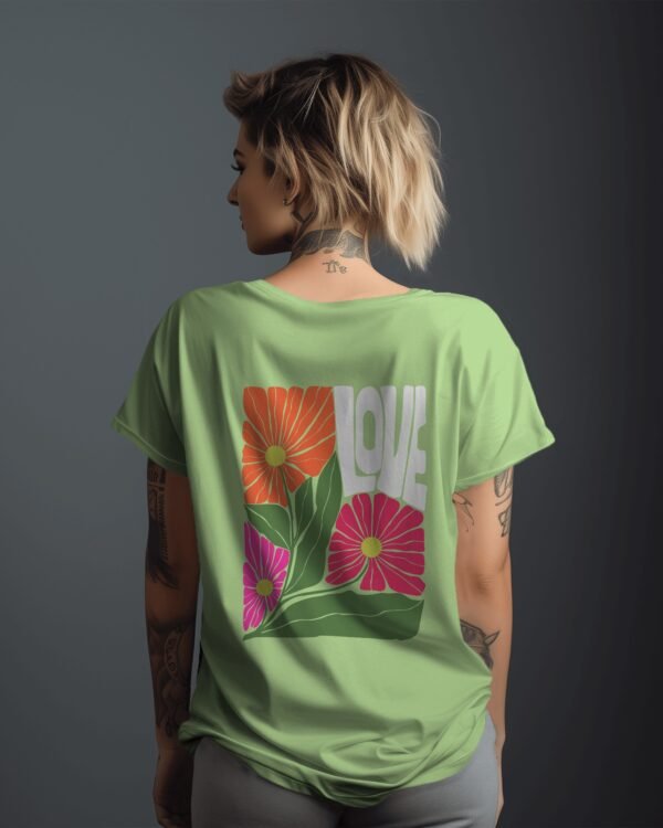 Love in Bloom Oversized Graphic T-Shirt - Image 3