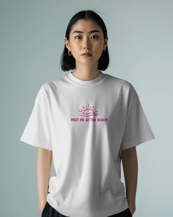 Thalassophile Iconic Beach Off-White Oversized T-Shirt